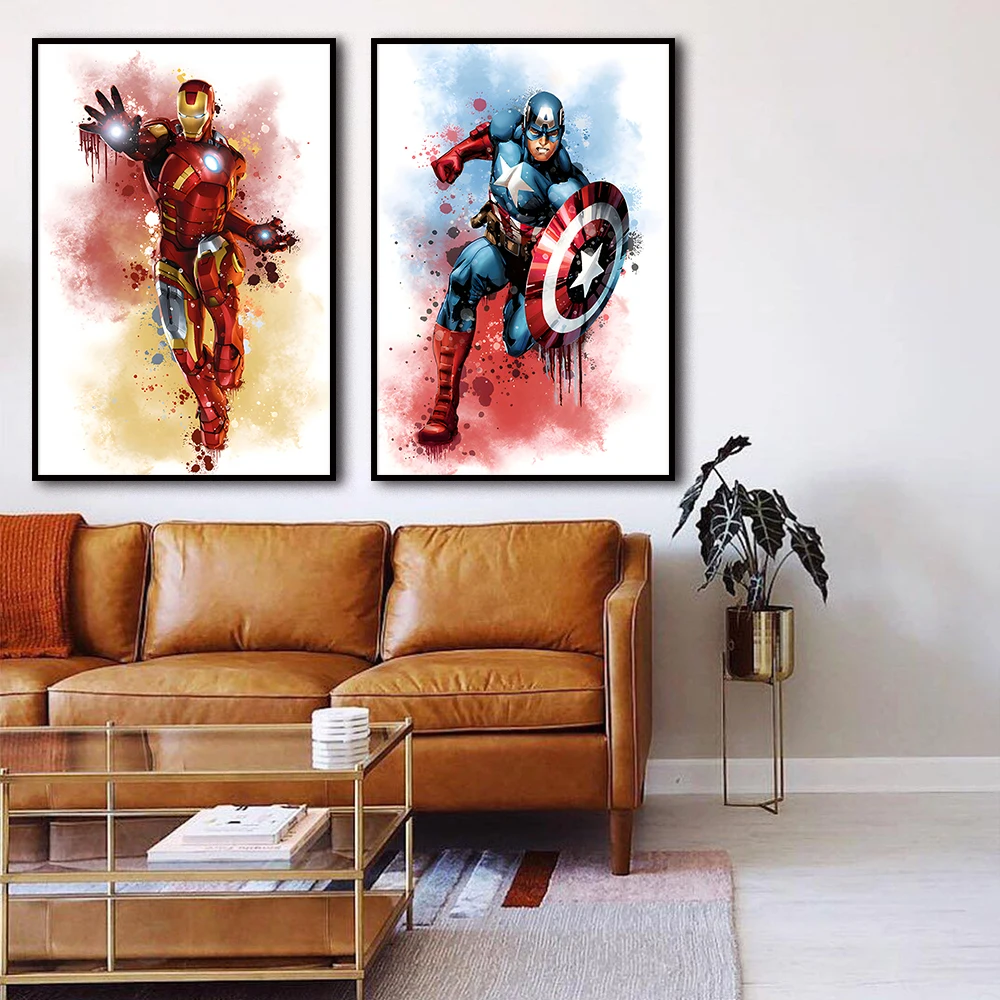 Marvel Avengers Artworks Printed on Canvas