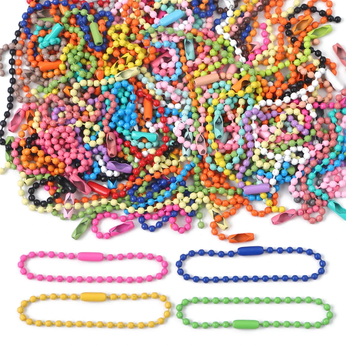jewelry making accessories 20/40/60/80pcs Ball Bead Chains Fits Key Chain/Dolls/Label Hand Tag Connector 11.5CM