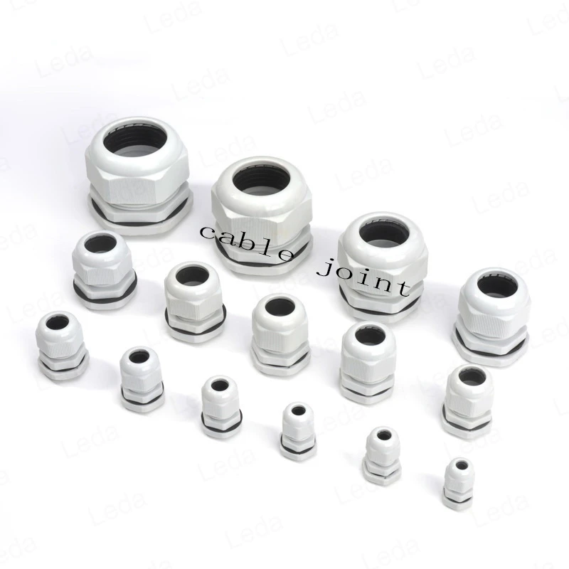 

10pcs M Series Waterproof Cable Joint Nylon Plastic Joint Cable Sealing Joint M16/M18/M20/M22 Cable Joint