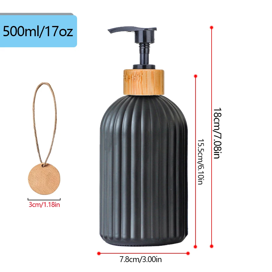 Soap Dispenser Soap Liquid Box Pressing Soap Liquid Box Black Soap Dispenser Set Bathroom Shampoo and Conditioner Bottle Shower Liquid Storage Container for Home Decor