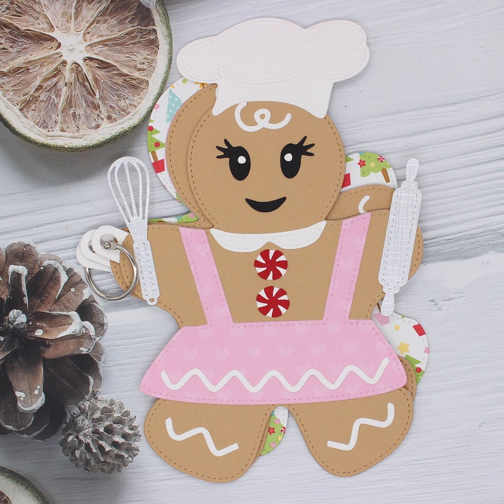 

ZFPARTY Gingerbread Man Mini Album Metal Cutting Dies Stencils for DIY Scrapbooking Decorative Embossing DIY Paper Cards