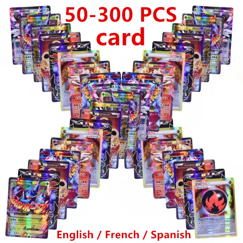 50-300Pcs Pokemon 300 V MAX 300 GX Children Battle English French Spanish Version Game Tag Team Shining Vmax Pokemon Cards 2 50-300Pcs Pokemon 300 V MAX 300 GX Children Battle English French Spanish Version Game Tag Team Shining Vmax Pokemon Cards 2