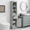 Tall Bathroom Cabinet, Freestanding Storage Cabinet With Drawer, MDF Board, Adjustable Shelf, Grey 1