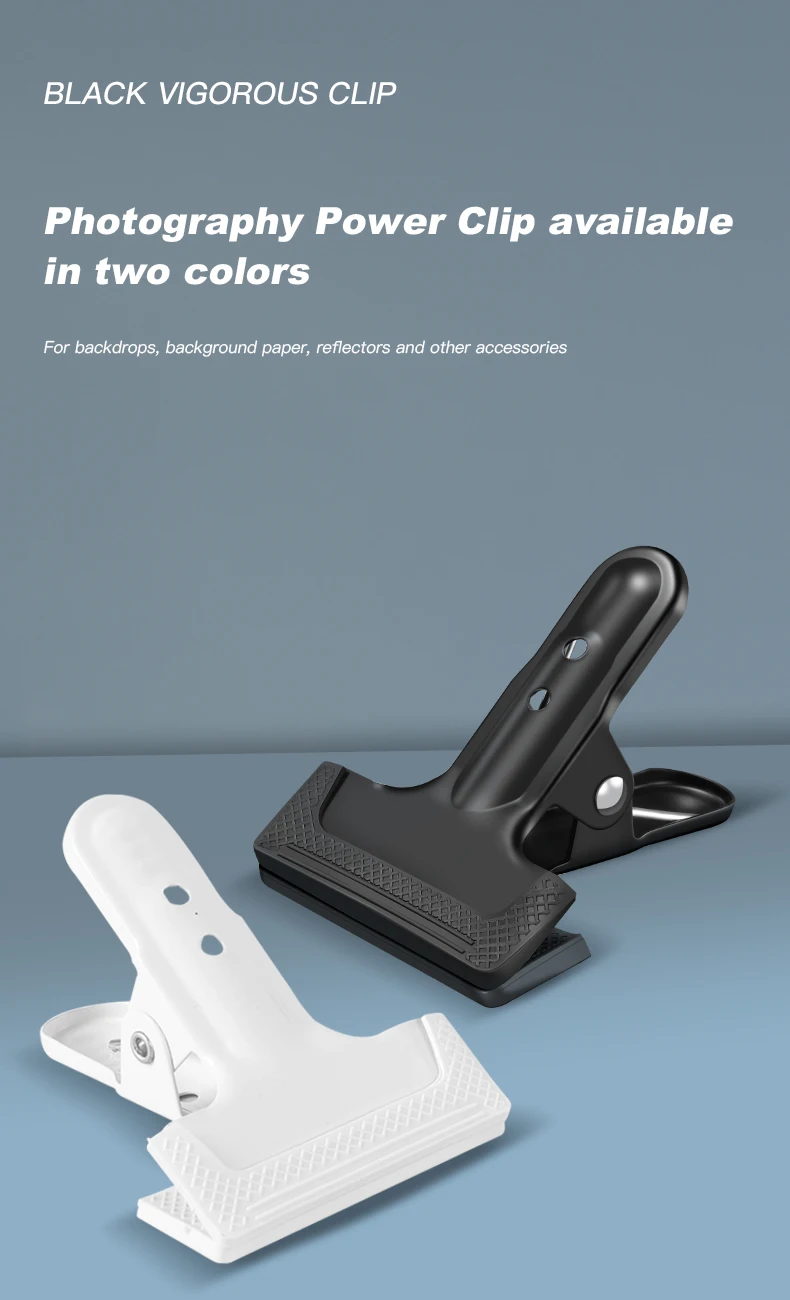 Heavy Duty Spring Clamps Clips Black White Metal Rubber Hinge Clip File Clamps