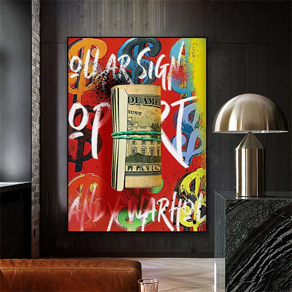 

Graffiti Art Poster Colorful Pop Street Prints Cartoon Money Alter Art Canvas Painting Motivational Art Picture Home Decoration
