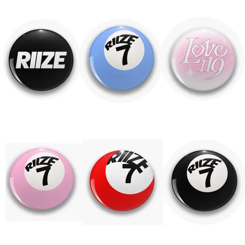 RIIZE 러브 119 로고 브로치 원형 금속 배지 원빈 신발, 한국 스타일 가방 모자 의류 액세서리 핀, 케이팝 성찬 팬 선물 