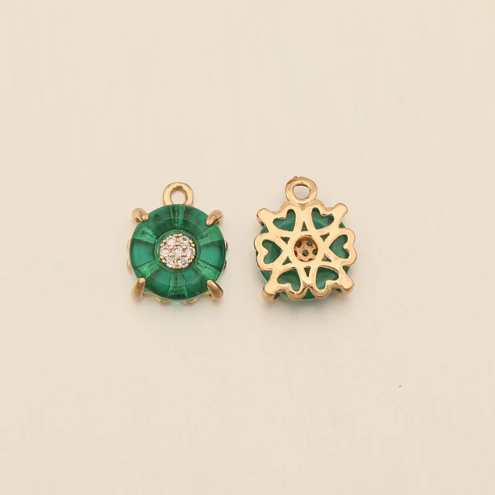 Cordial Design 10*13MM 50Pcs CZ Charms/Round Shape/Hand Made/Crystal Pendant/Jewelry Findings & Components/DIY Jewelry Making - cordial