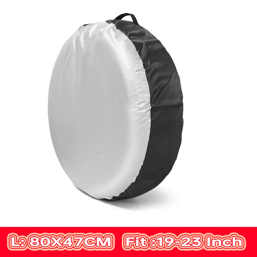 Durable Dustproof Tire Storage Tote - Polyester Spare Tire Cover and Carry Bag for Cars (13-23 Inch)