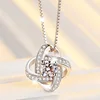 s925 Silver Eternal Heart Clover Spinning Diamonds Necklace European and American Jewellery for Mum, Girlfriend. 3