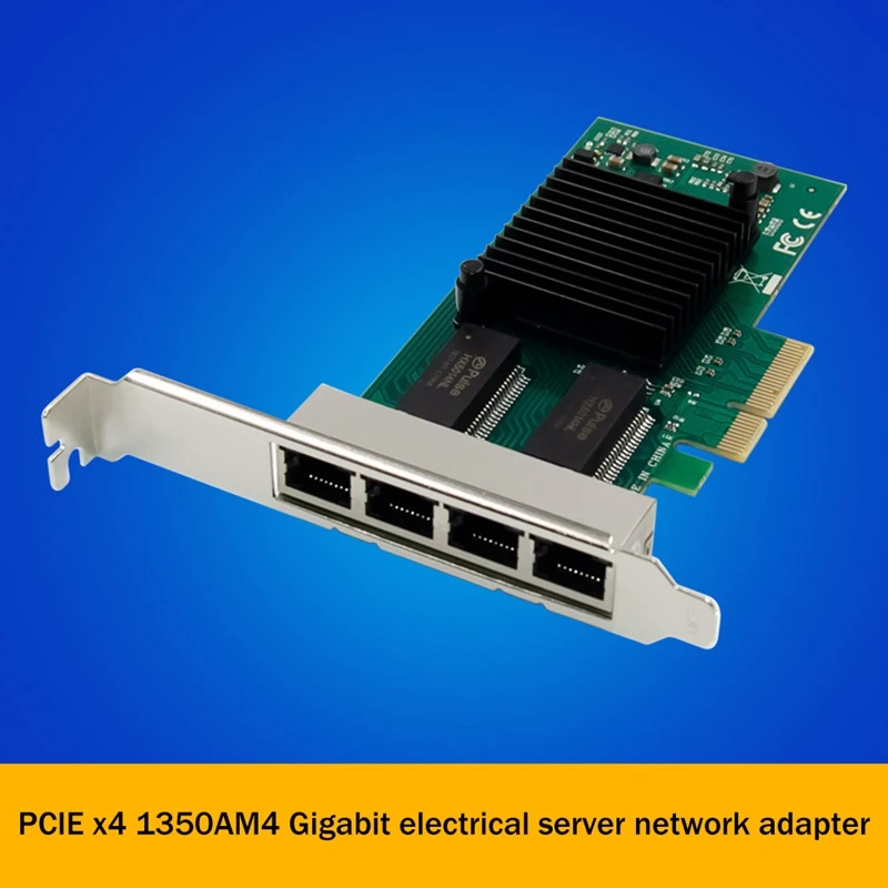 

Запасные части для PCIE X4 1350AM4 гигабитная Серверная сетевая карта, 4 электрических порта, RJ45 Серверная промышленная визуальная сетевая карта