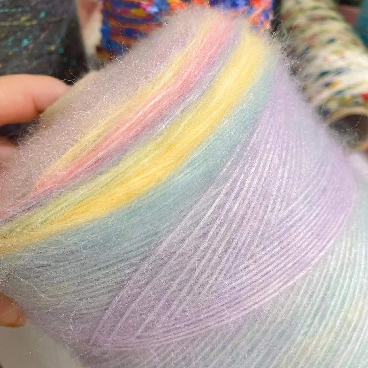 500g Mohair Blended Yarn For Knitting Acrylic Yarn Crochet Thread Space