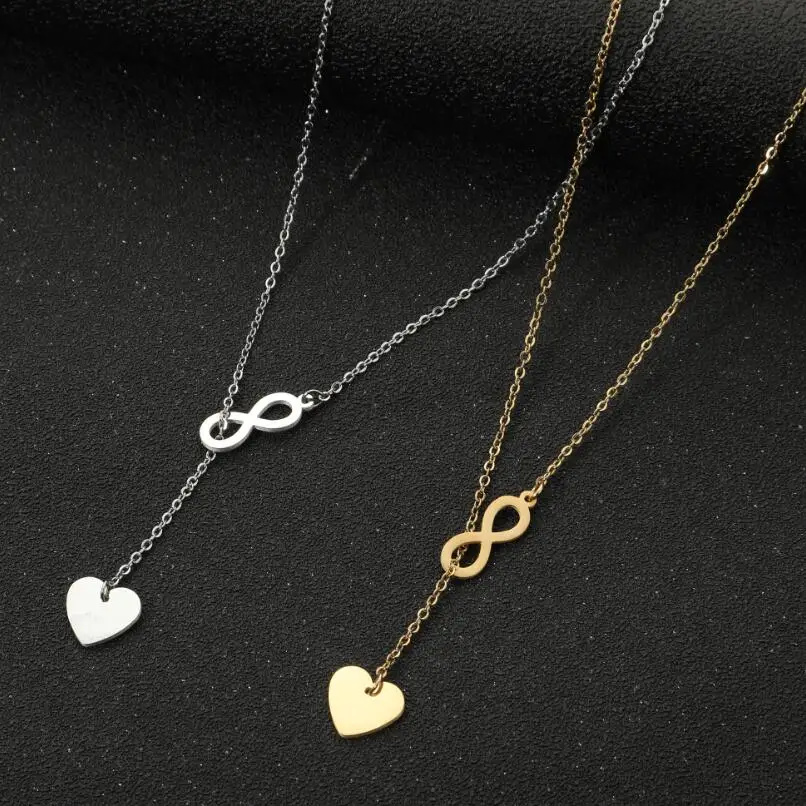 Lange Halskette mit Liebesherzen für Damen, vergoldeter Edelstahl, verstellbare Anhänger-Halskette, viel klassisches Geschenk für Freundin