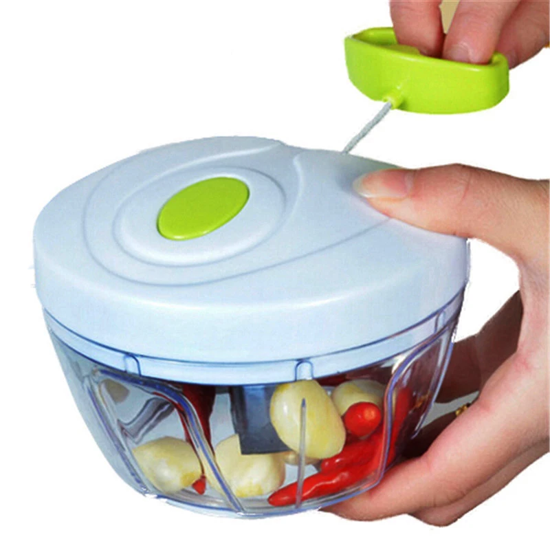 

Kitchen Pulling Manual Food Rope Processor Shredder Meat Garlic Onion Chopper Slicer Household Hand Mincer Tool