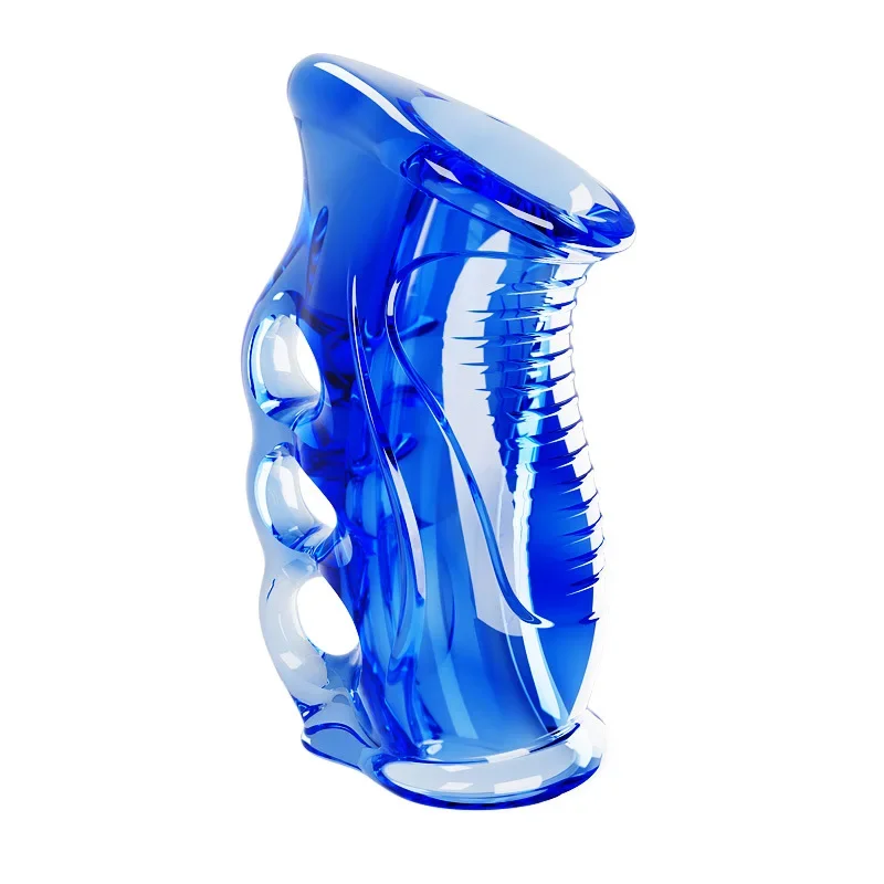 Male Masturbator Open-Ended Penis Sleeve Blowjob Toy for Men Masturbation Handjob Glans Training Tool Penis Trainer Massager