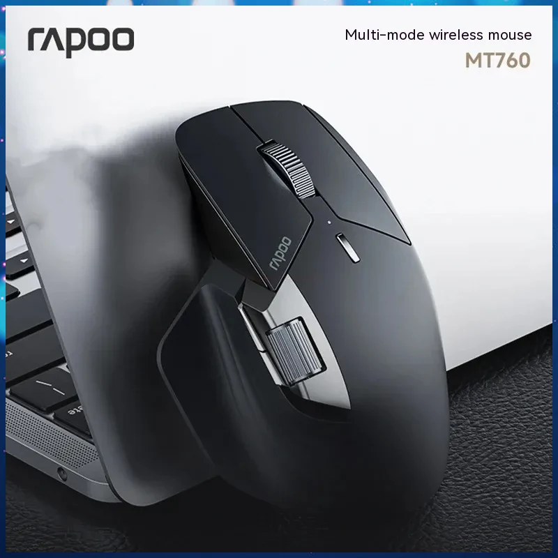 

Rapoo Mt760 Rechargeable Multi-Mode Wireless Mouse Ergonomic 4000dpi Bluetooth Mouse Office Mice Easy-Switch Up To 4 Devices