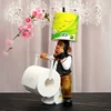 Creative Toilet Paper Holder Statue Funny Decorative Resin Figure Cute Butler Shape Tissue Stand Rack Sculpture Toilet Decor 1