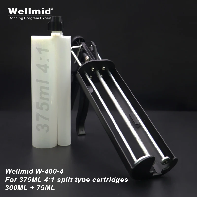 Pistola Per Colla Metallica Per Cartucce Ab Di Tipo Split 4:1 Da 375Ml Erogazione Adesiva 2K Colla Loctite Araldite Ab Cartuccia Pistola Elettrica Man