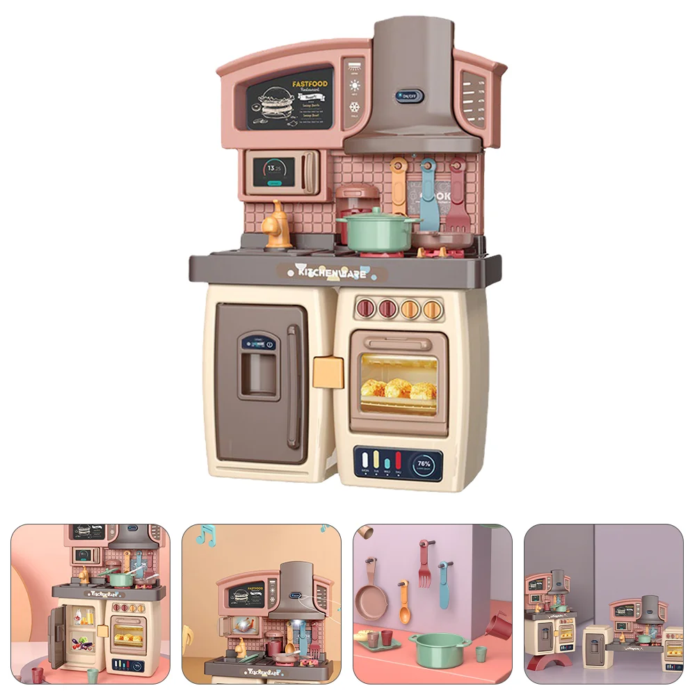 

Play Kitchen Practicing Cooking Toy Kid Interactive Children House Toys for Girls