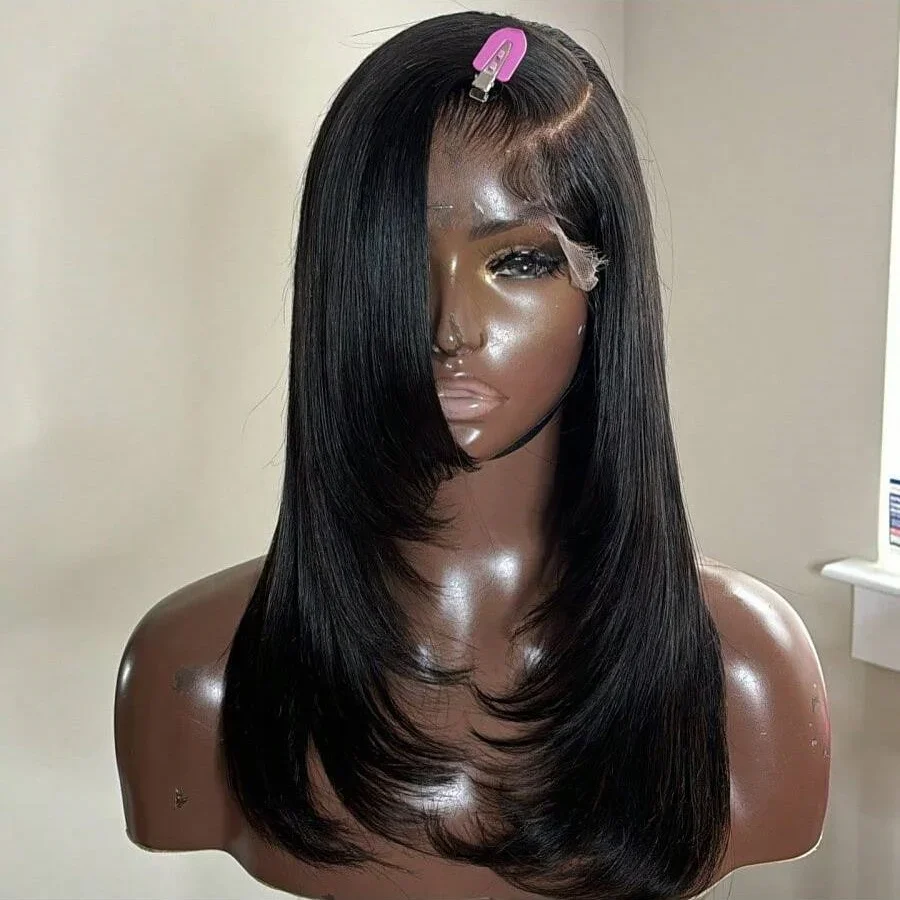 Parrucche Pre-tagliate 13x4 13x6 da 30-40 Pollici, Senza Colla, Pronte all'Uso, Capelli Umani 5×5 Pre-tagliati, Densità 200 con Baby Hair per Donne
