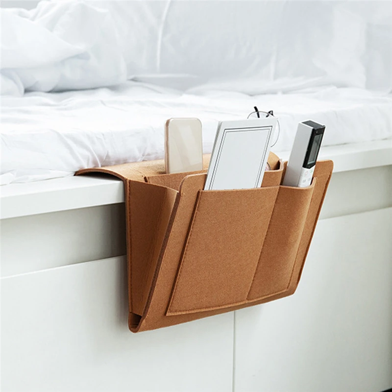 Remote Control Hanging Caddy Bedside Couch Storage Organizer Bed Holder Pockets 