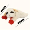 1Pcs Squeaky Plush Lamb & Alpaca Dog Toys - Soft, Durable Chew Play for Medium Breeds 4