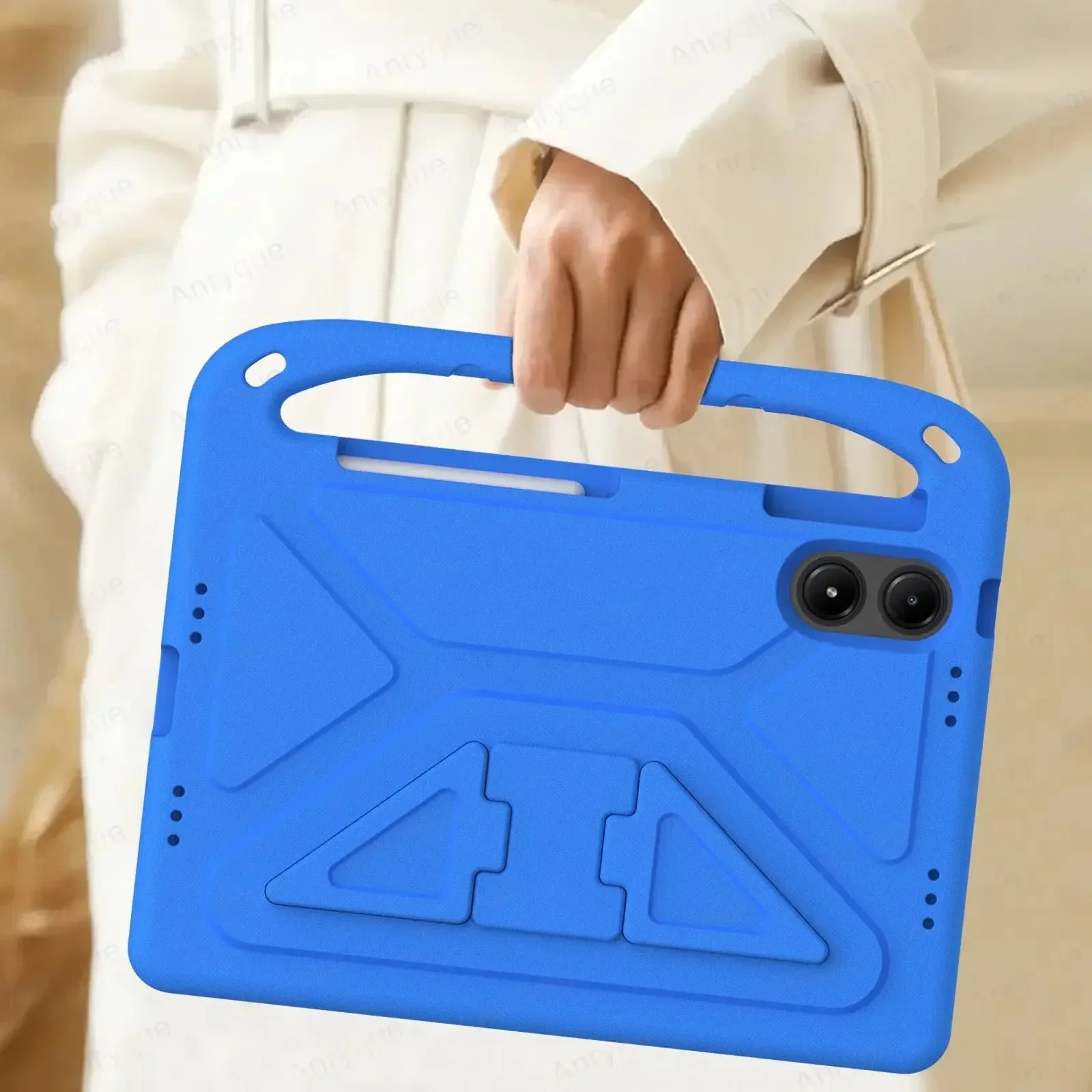 Durable Kids EVA Tablet Case with Stand and Handle - Shockproof, Non-Toxic Full Body Protection