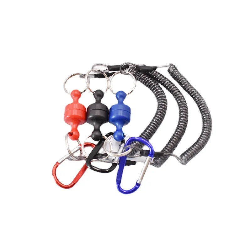 Strong Magnetic Net Quick Release Clips Net Holder with Fishing Coil Lanyard Carabiners for Fly Fishing Fish Tackle Tools fishing accessories fishing tackle fishing tools fishing tool