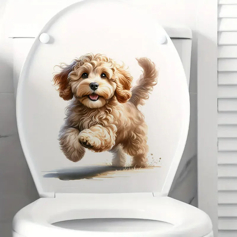 Cockapoo Dog Self-Adhesive Wall Decal-Removable, Reusable PVC Sticker for Kitchen & Living Room Decor
