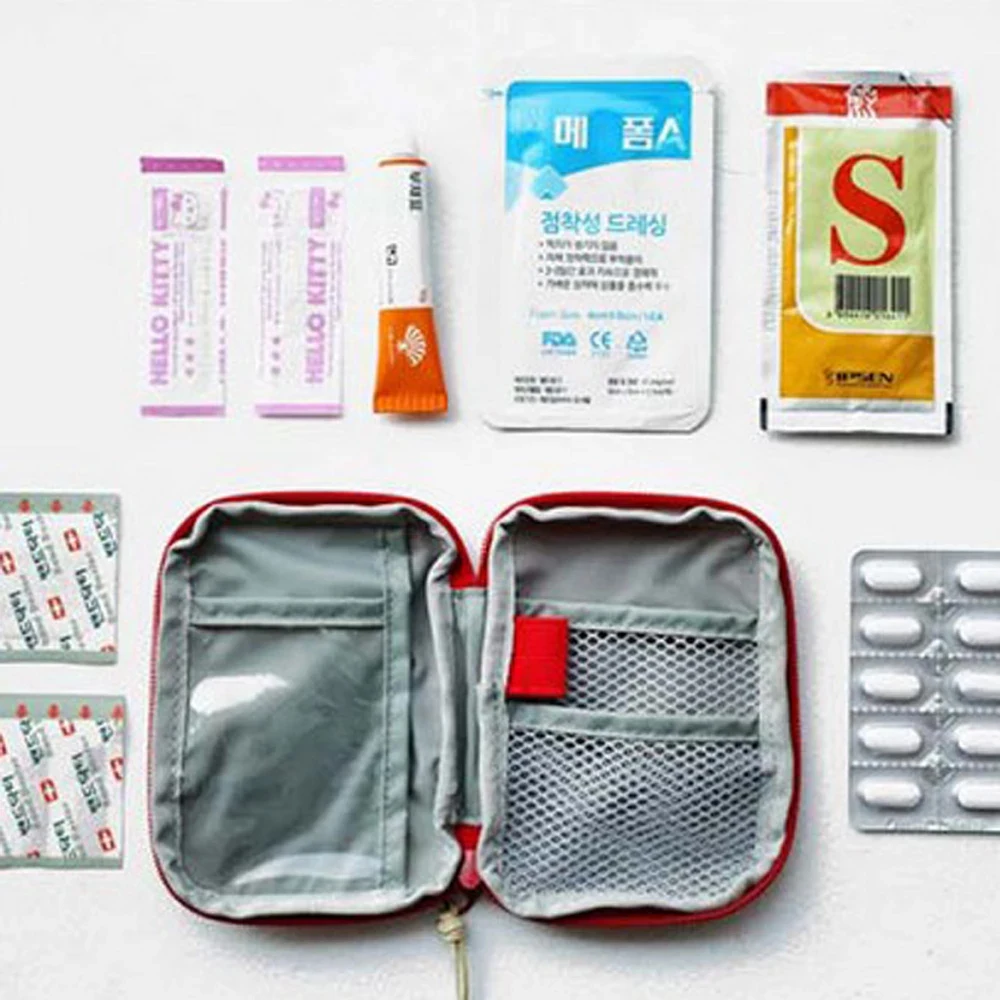 1/2/10Pcs Mini Portable Medicine Bag First Aid Kit Outdoor Medical Emergency Kits Pouch Organizer Home Medicine Pill Storage Bag first aid kit