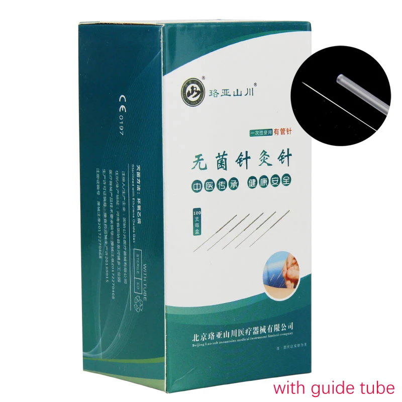 Disposable Acupuncture Needle 100pcs/ pack Acupuncture Needles disposable guide tube Acupoint acupressure filiform needles beauty one pc one tube