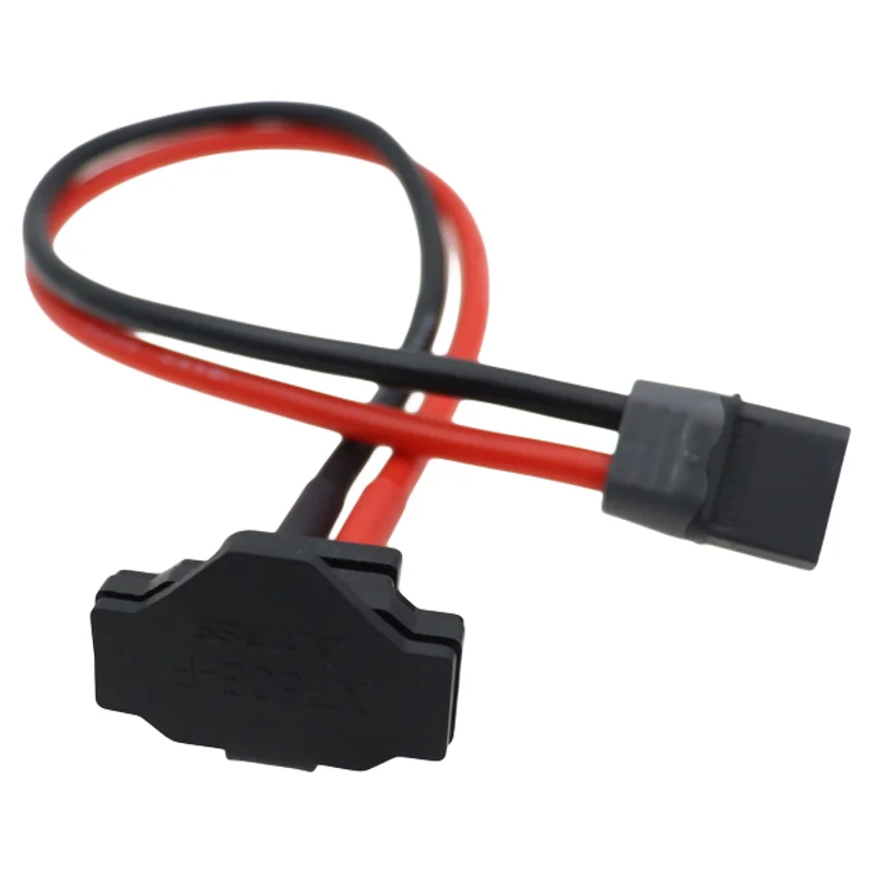 Câble batterie drone 12AWG silicone de 50cm, connecteurs XT60 soudés, isolant souple.