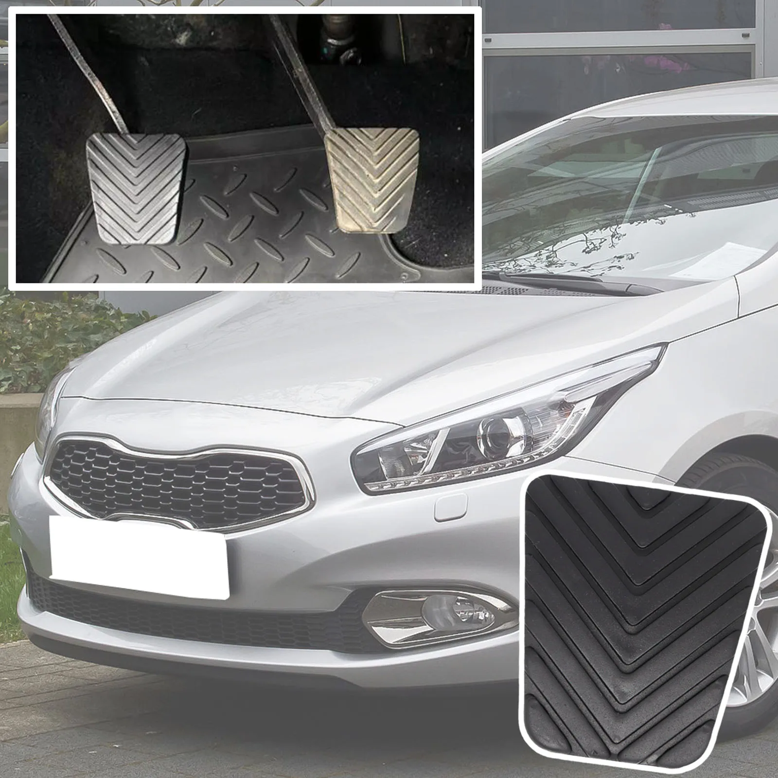Rem Koppeling Pedaal Pads koppelingsbekleding voor Kia Venga YN 2010 2011 2012 2013 2014 2015 2016 2017 2018 2019 32825-36000, auto-onderdelen 2 stukken