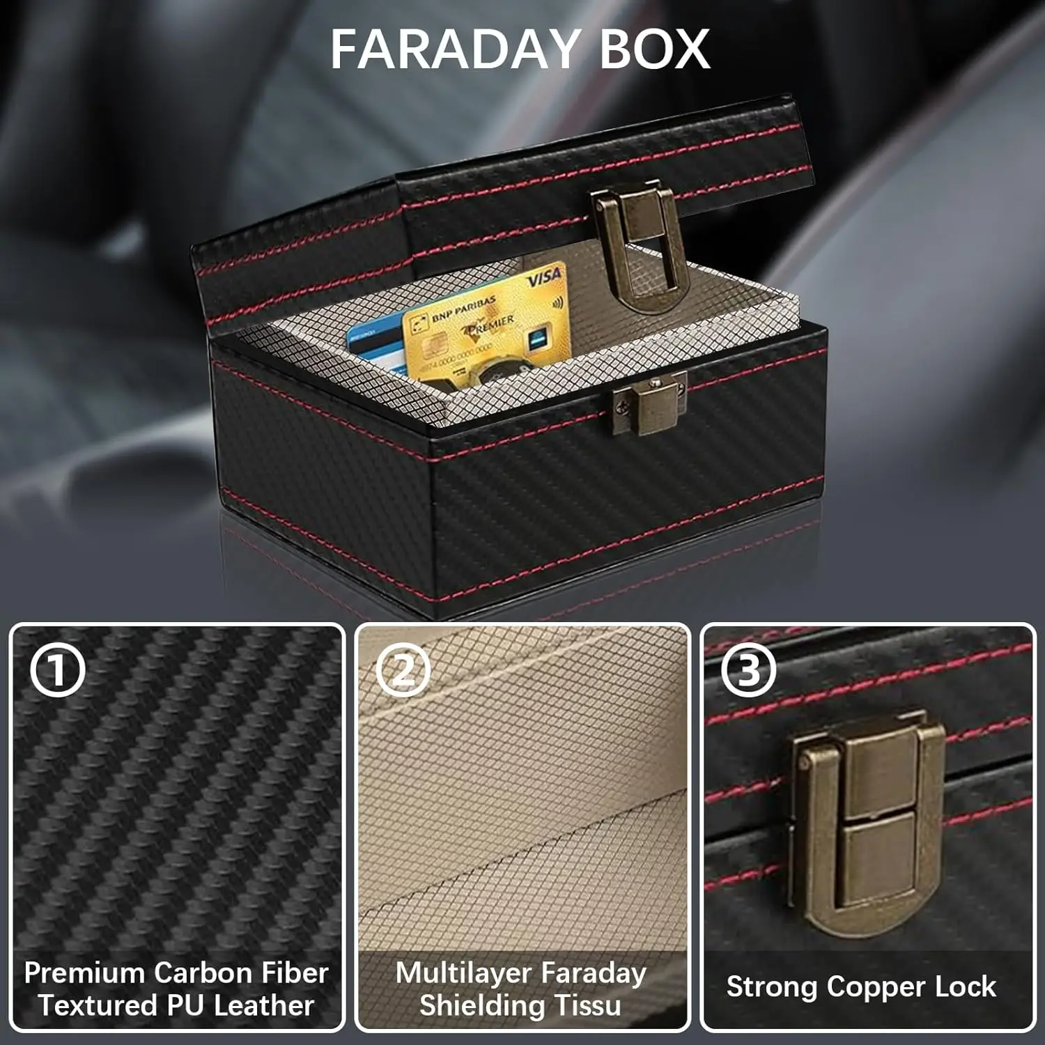 Anti Theft Faraday Box with Bag for Key Fob Cage thumbnail 9