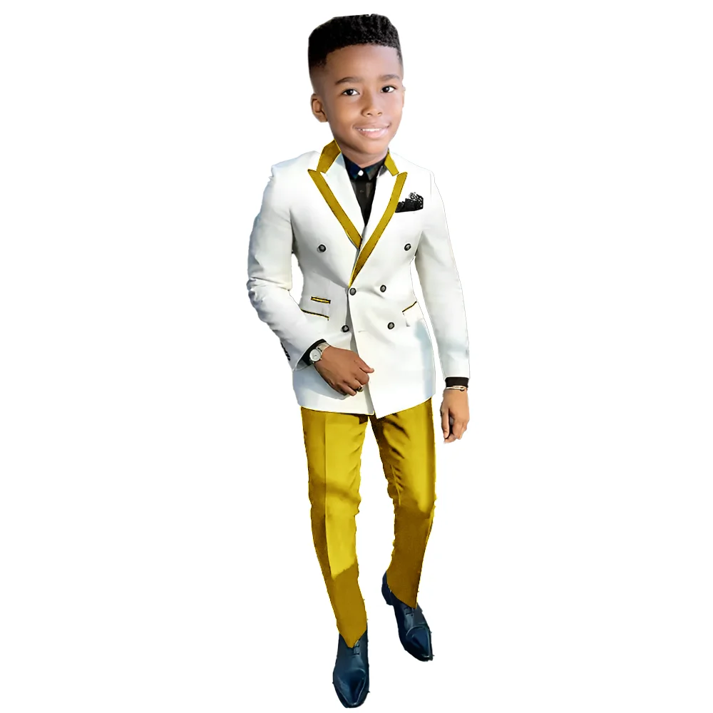 Boys Formal Suit Set Kids Wedding Outfit Jacket Pants Vest Party Dress Shawl Collar Kids Blazer Full Set 3-16 Years Old 2 Pieces