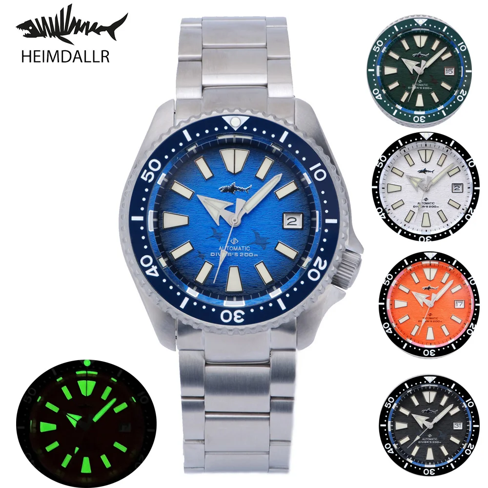 

Heimdallr Titanium SKX007 Men's Dive Watch 44.3mm Blue Dial Sapphire Ceramic Bezel NH35 Automatic Movement 20Bar Waterproof Lume