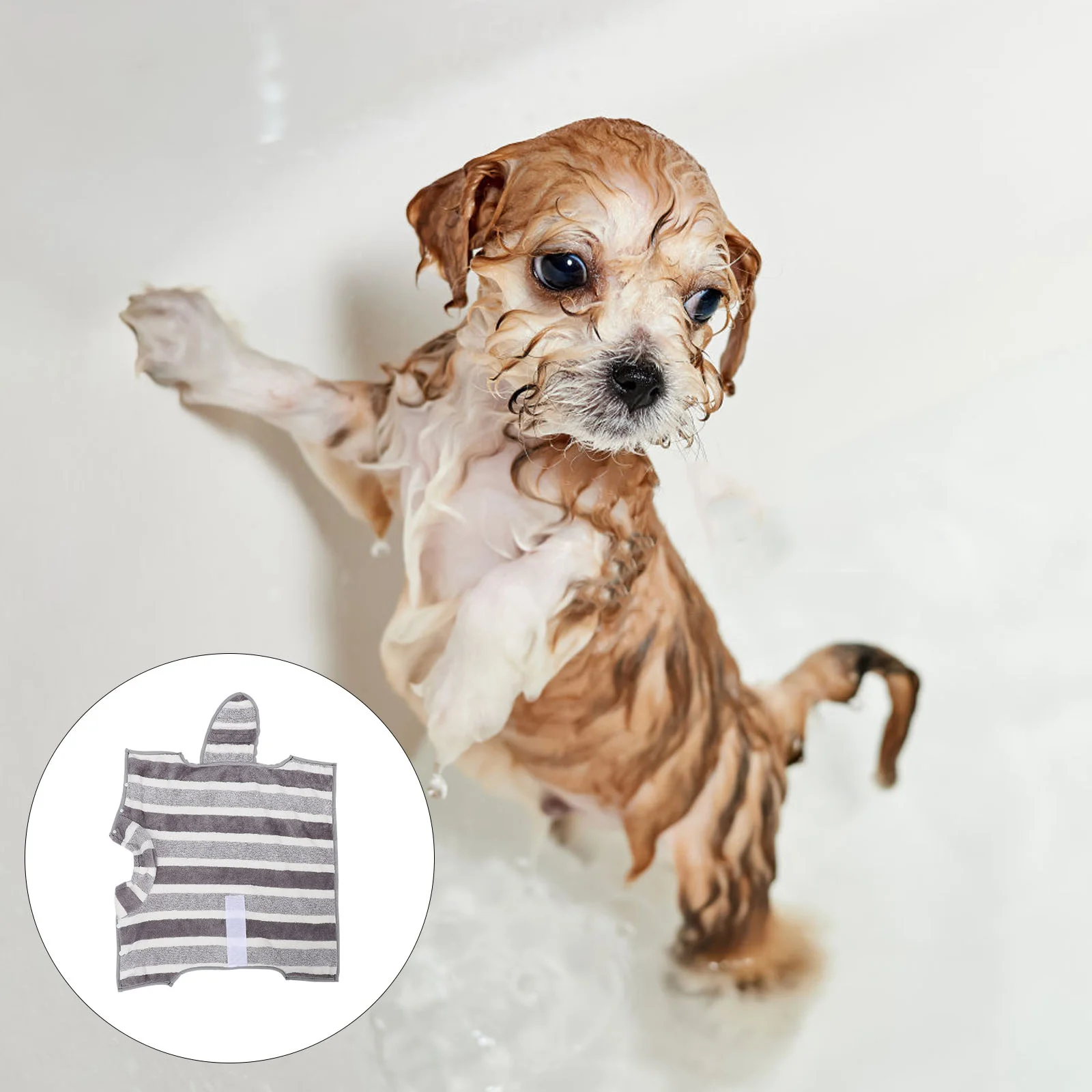 

Pet Towel for Quick Drying Skin-friendly Coral Velvet Bathrobe Breathable Pet Bath Towel