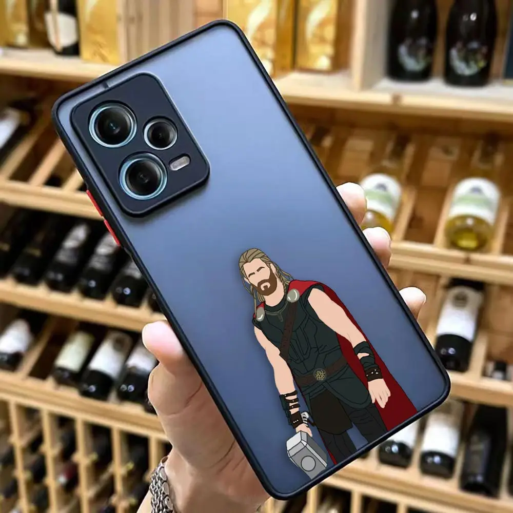 thumbnail image 1 of Matte Case for Redmi NOTE 12 11 10 11S 10S 9 9S 8 7 6 5 4 3 PRO PLUS 4G 5G Case Funda Coque Shell Marvel Avengers Heros Faceless, 1 of 5