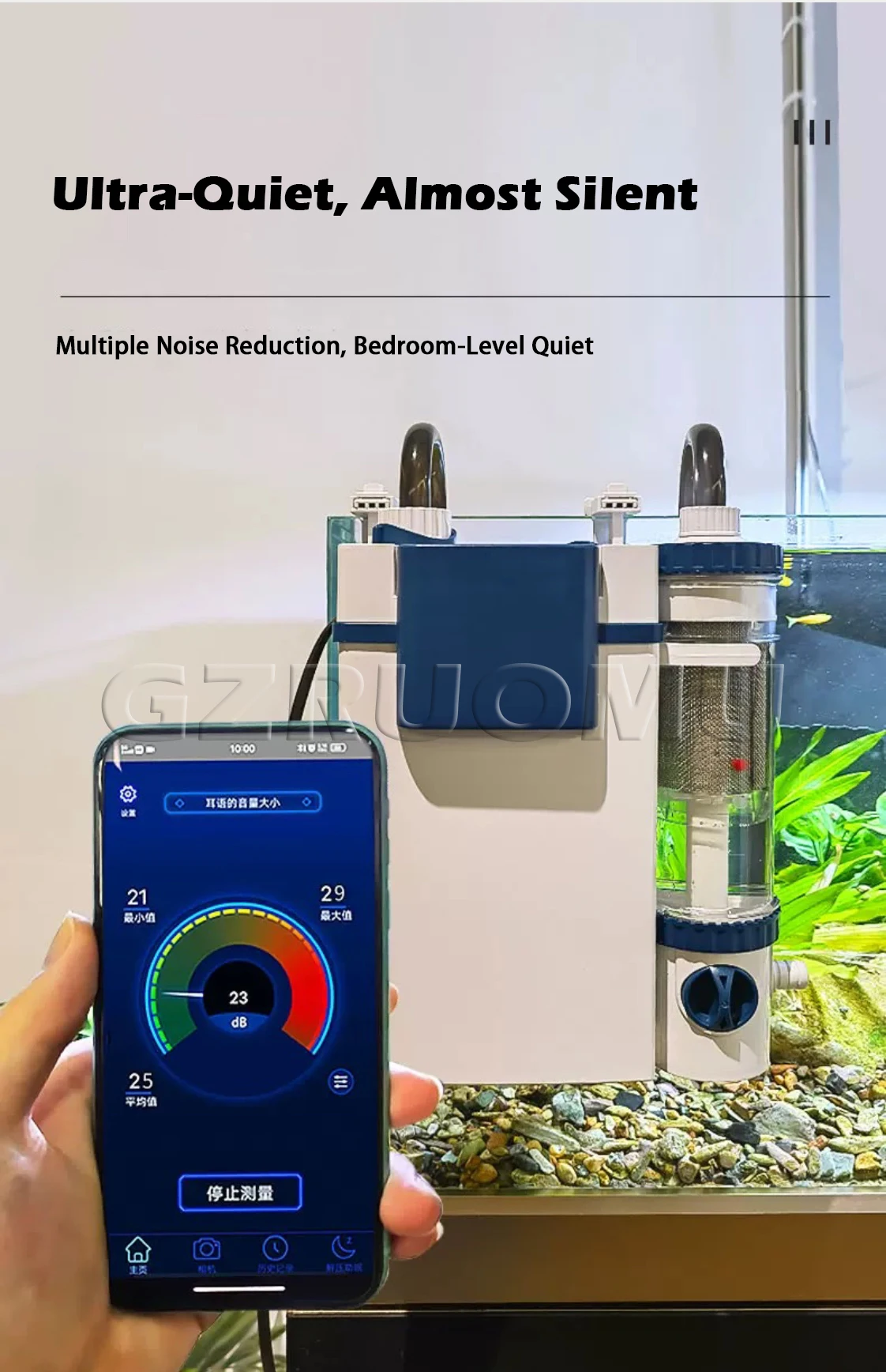 New 3 in 1 Fish Tank Filter YBF-500 Oxygen Filtration Integrated Machine Water P