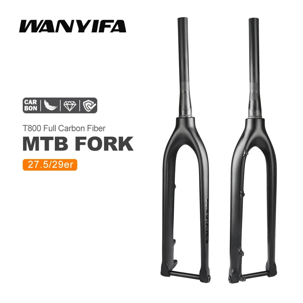 WanyifaCarbonFiberBikeFrontFork27529MTBThruAxleFork15