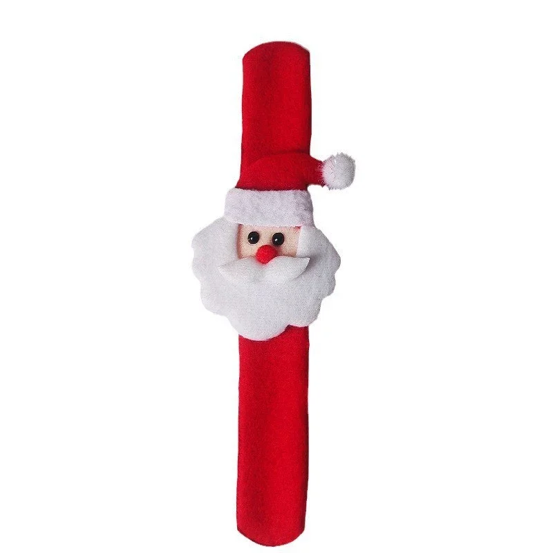 12-96Pcs Christmas Slap Bracelets Santa Snowman Reindeer Designs Holiday Decorations Accessories Festive Party Random Styles