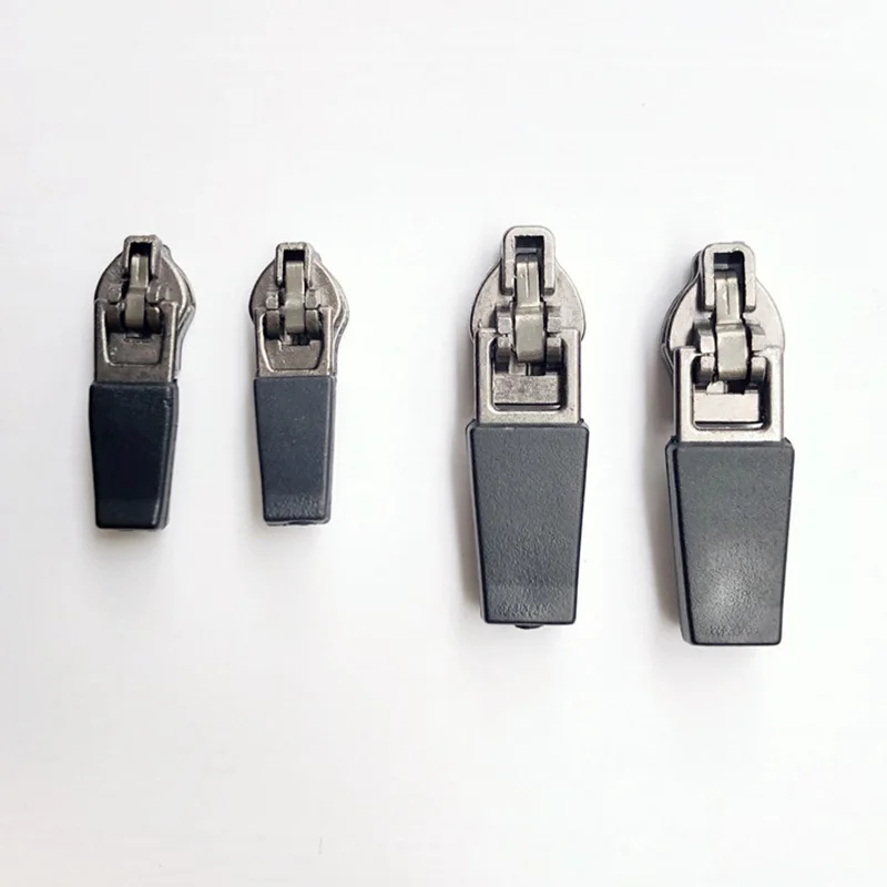10Pcs 3# 5# Anti-loading Waterproof Zipper Slider Head Reverse Installation for Invisible Nylon Zips DIY Bag Accessories