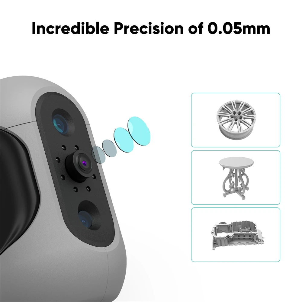 3DMakerpro Mole deluxe 3D scanner 3D printing 0.05mm Accuracy 10FPS Handheld & Turntable scan NIR light & Visual tracking 3d scanner