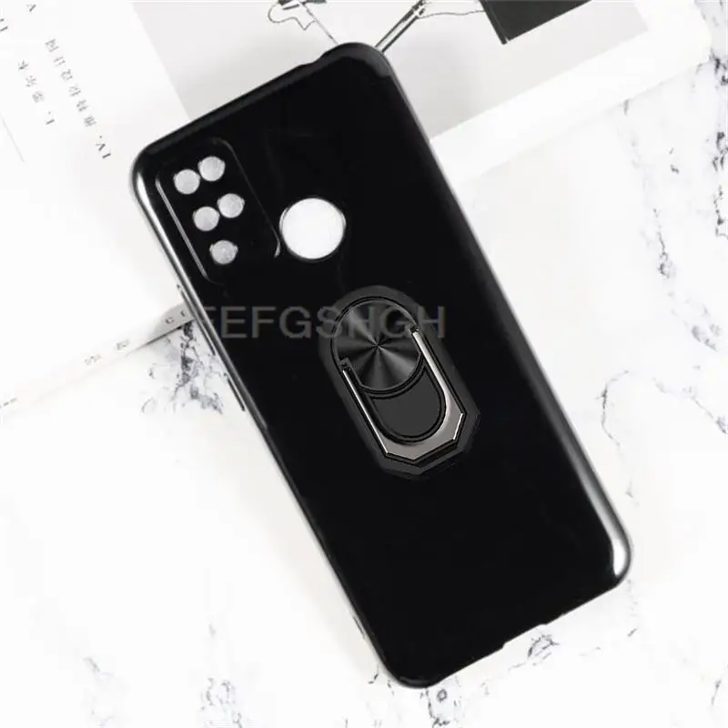 Durable Soft TPU Silicone Case with Back Finger Ring