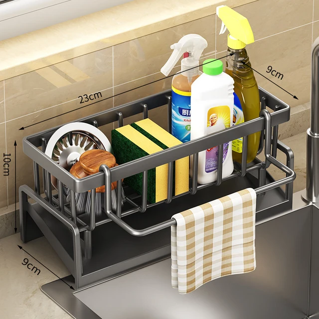 Kitchen Spice Storage Shelf with Drainage Rack 4