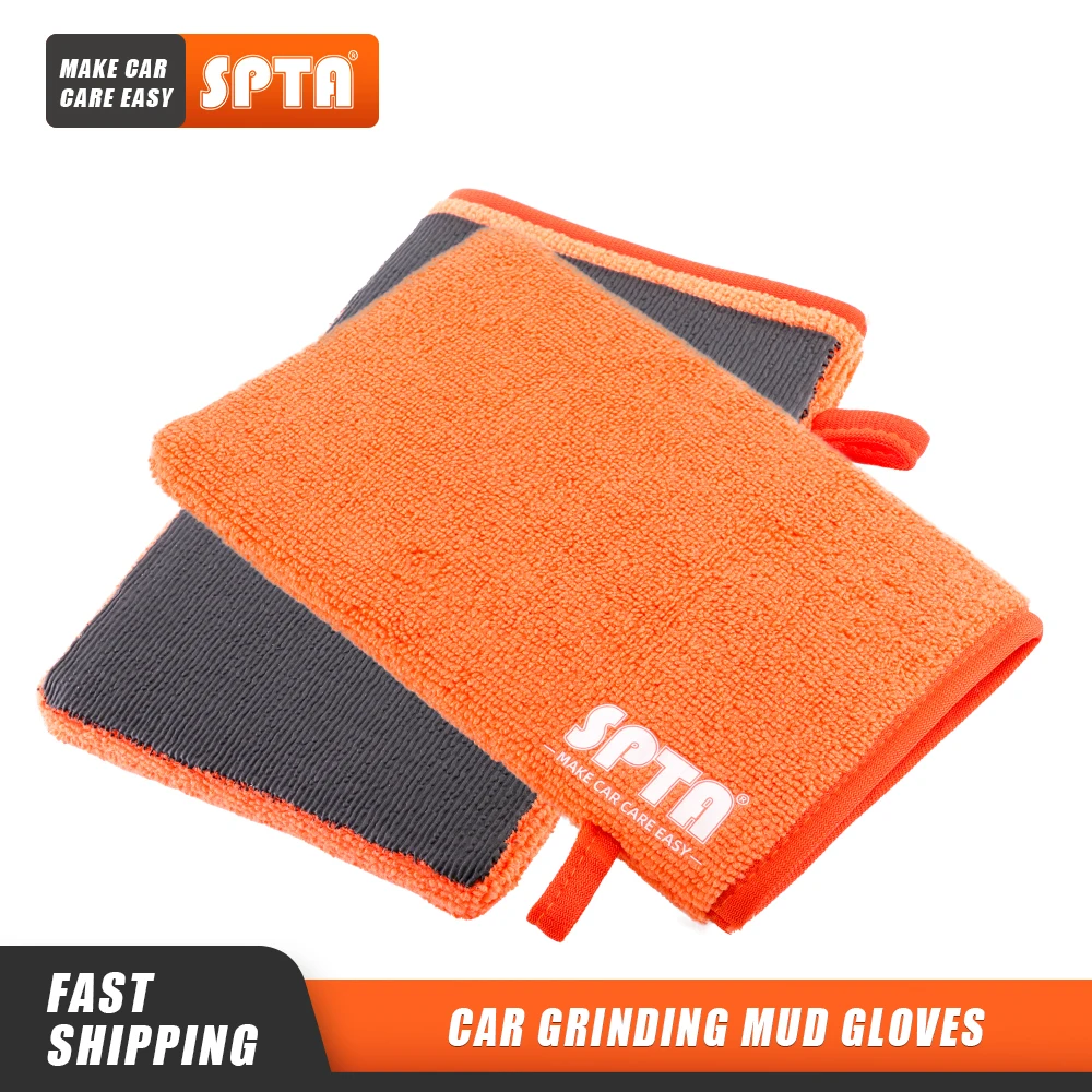 1pc Spta Magic Clay Bar Mitt Microfiber Washing Gloves Car Cleaning