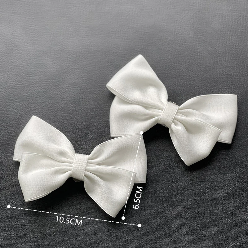 2PCS Wedding Brooch Bride Silk Bow Flower Charm Buckle Rhinestone Shoe Clip Shoe Decorations Shoe Accessories