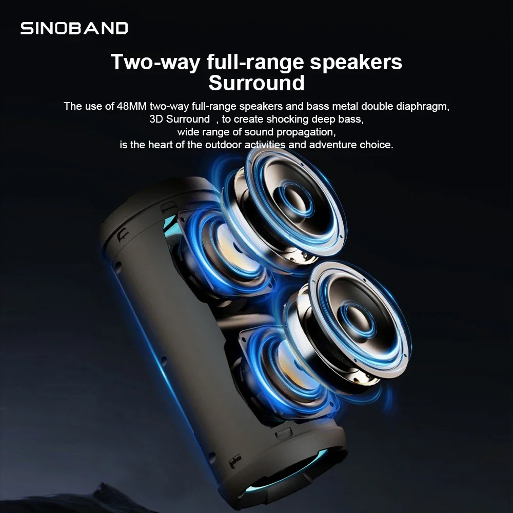 50W high-power Bluetooth speaker XDobo Sinoband Challenger portable subwoofer stereo IPX7 waterproof wireless Bluetooth speaker 4