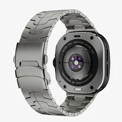 Luxury Titanium Strap for Galaxy Watch Ultra 47mm - No Gap Metal Bracelet Band (Titanium Color)