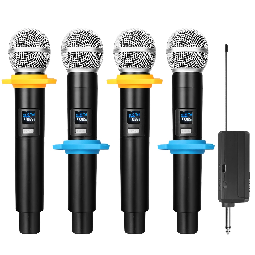 Wireless Microphones System 3 Microphone Karaoke System Wireless
