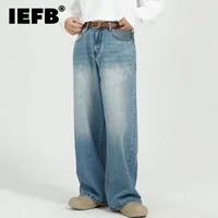 IEFB Male Jeans Casual Gradient Color Pockets Button Men Straight Denim Pants Korean Trendy Men's Trousers Spring 2024 9C4737 1